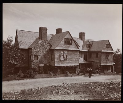 The Nicholas Fish residence and drive in Tuxedo Park, New York, 1899 by Byron Company